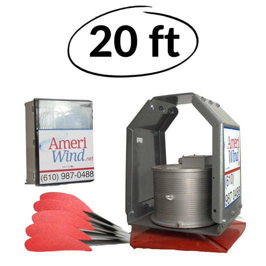 20FT AmeriWind HVLS Industrial Ceiling Fan – Heavy-Duty 443LB Build, 98 RPM, 240V/3PH Compatible