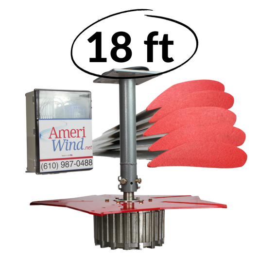 18FT AmeriWind HVLS Industrial Ceiling Fan – 1.5HP, 240V Direct Drive for Commercial Use